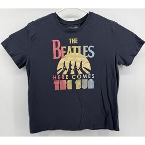 The Beatles T-Shirt Here Comes The Sun Gray Black Time And Tru Unisex Size Large